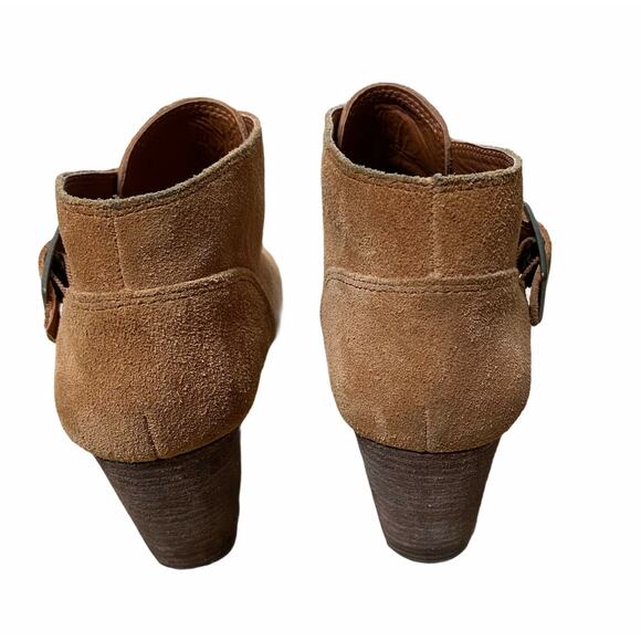 Lucky Brand Sumarah suede wedge Booties brown sz 8.5 B 38.5  Ankle Boots - Picture 6 of 8